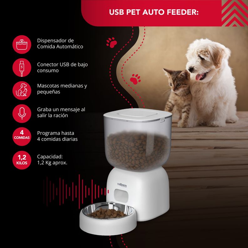 Dispensador Comida Eléctrico Thor Pet Auto Feeder-1
