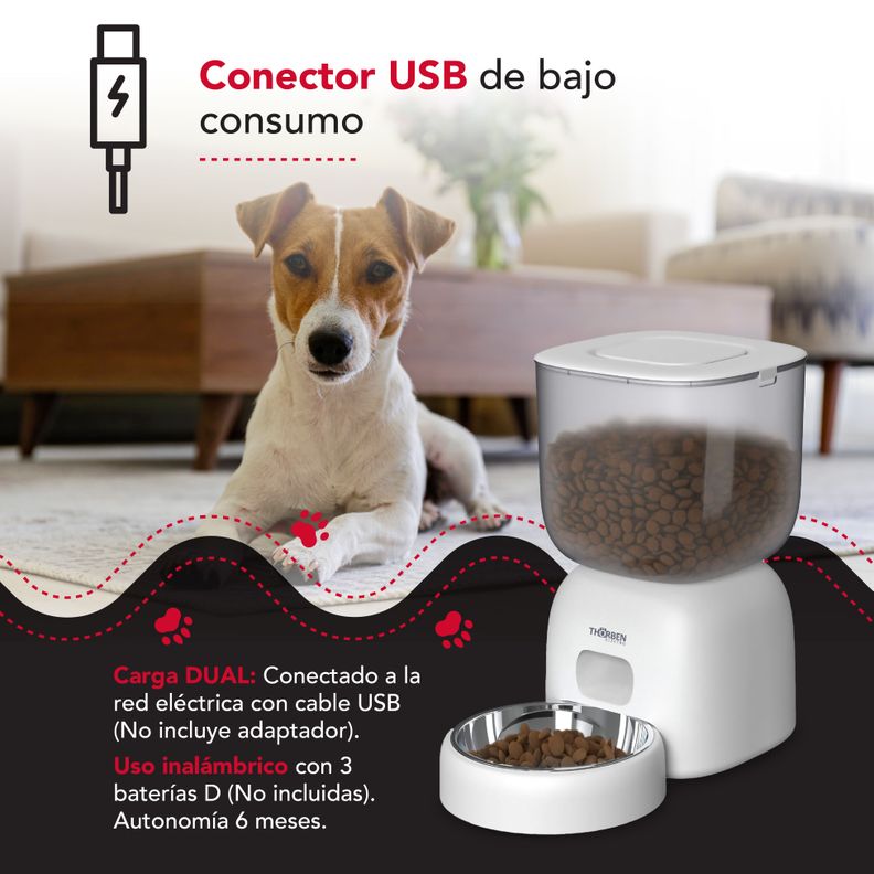 Dispensador Comida Eléctrico Thor Pet Auto Feeder-3