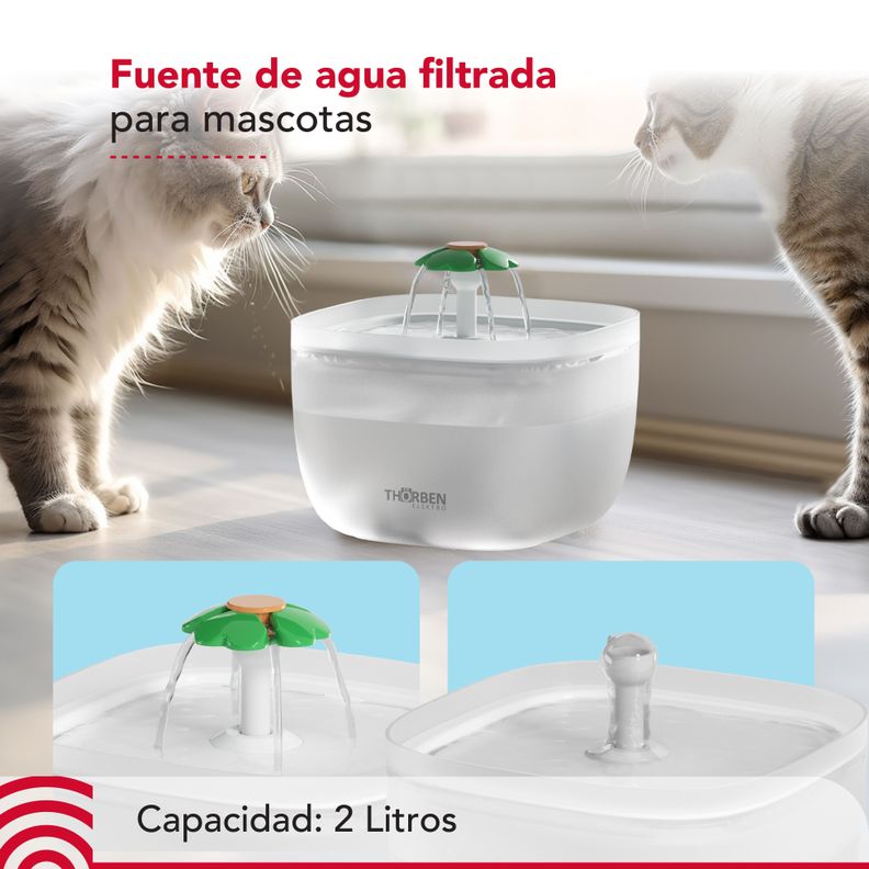 Fuente de Agua Eléctrica Thor Pet Water Fountain-3