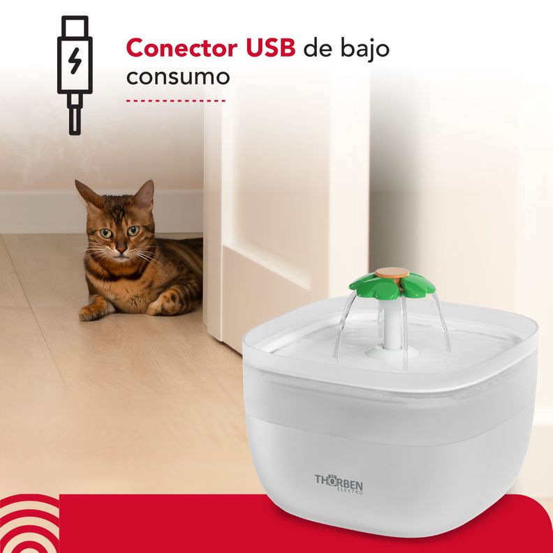 Fuente de Agua Eléctrica Thor Pet Water Fountain-5