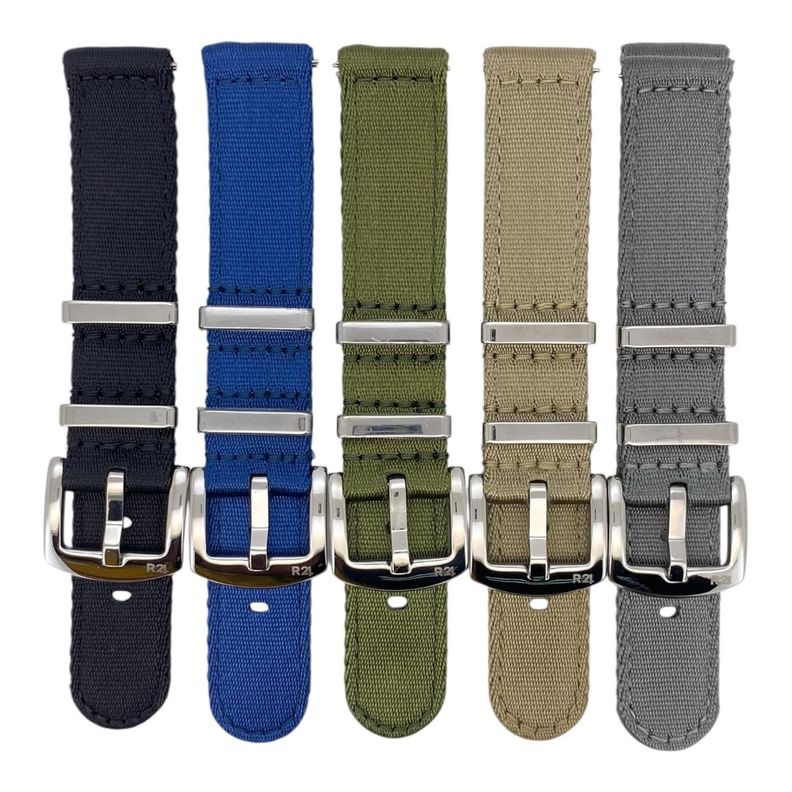 Correa Reloj Nylon Jy7 Variedad Colores 18mm 20mm 22mm 24mm-0