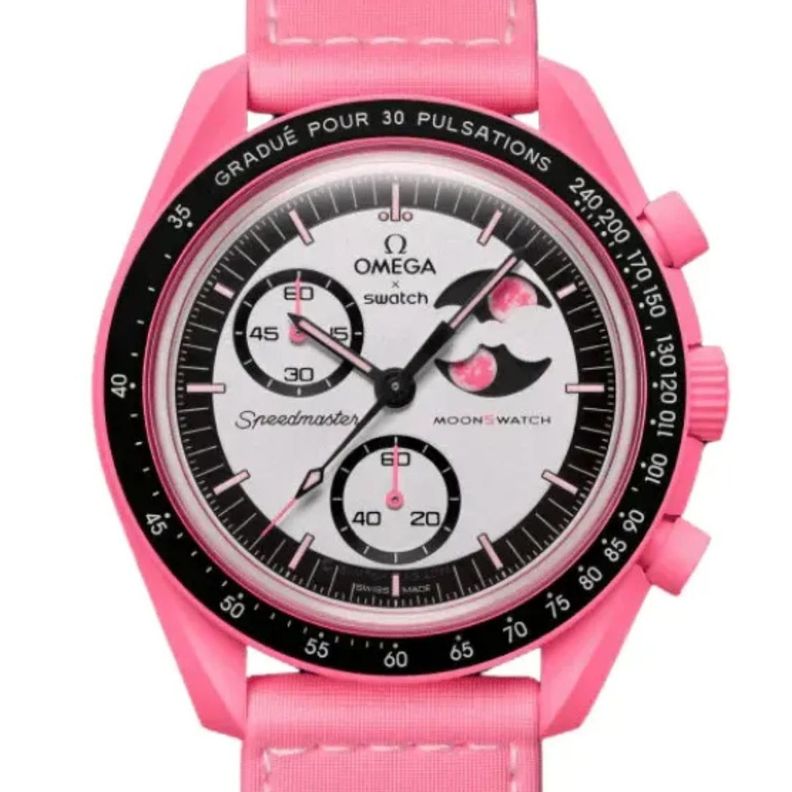 Reloj Swatch Unisex Moonswatch Mission To The Pink Moonphase-0