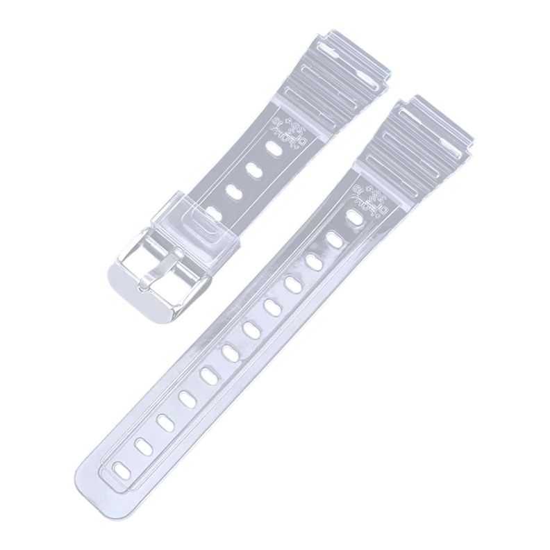 Correa Reloj Caucho R24 Oleaje Casio Clasica Blanco 18