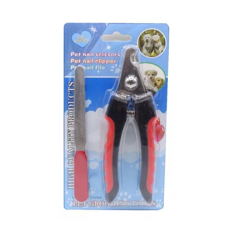 Kit Cortauñas Alicate Con Lima Para Perros Gatos Mascotas-4