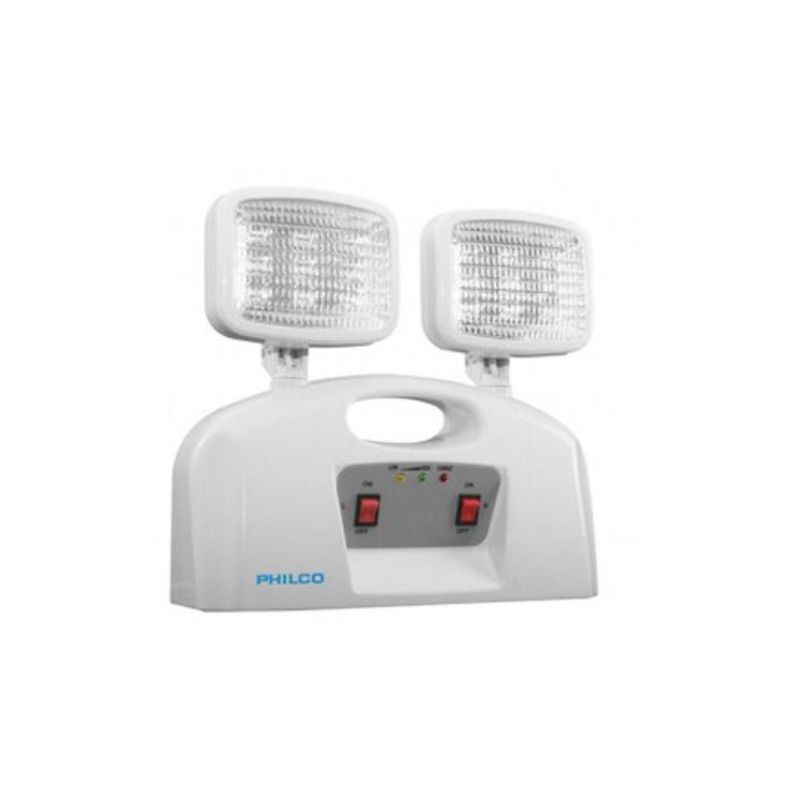 Lampara De Emergencia 2 Focos LED Recargables Blanco Philco-0