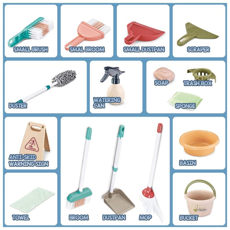 Juguete Articulos De Limpieza Y Aseo 20 Piezas Infantil-2