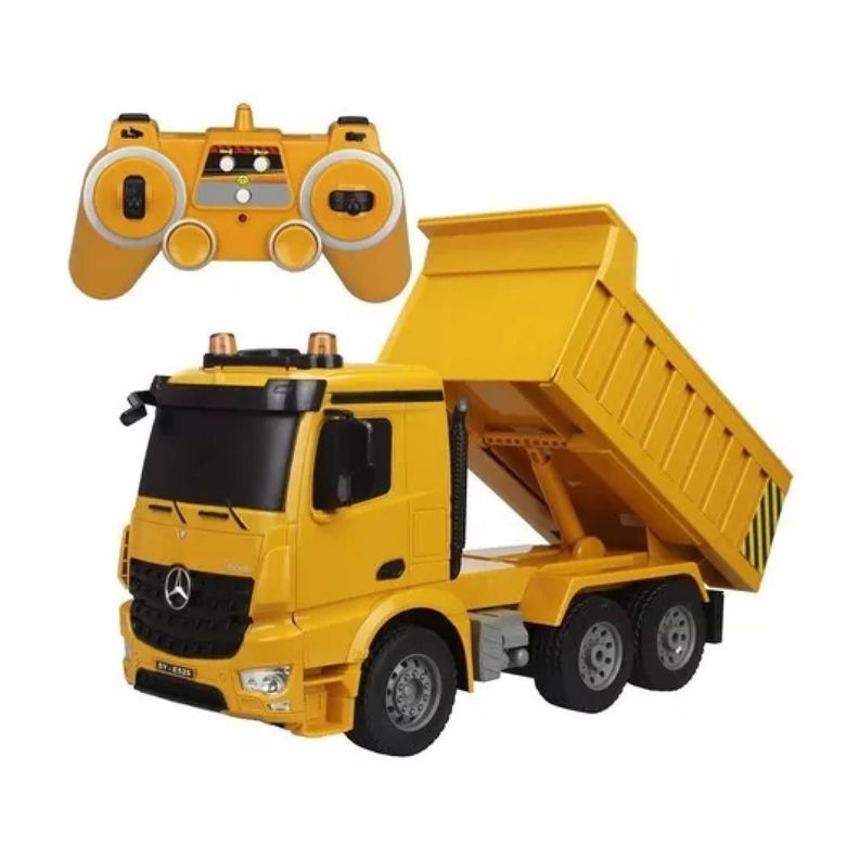Juguete Camion Tolva A Control Remoto Amarillo Infnatil-5