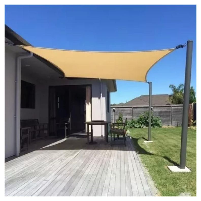 Toldo Vela Malla Sombreadora Rectangular Beige 3x4Mts Malla Raschel-2