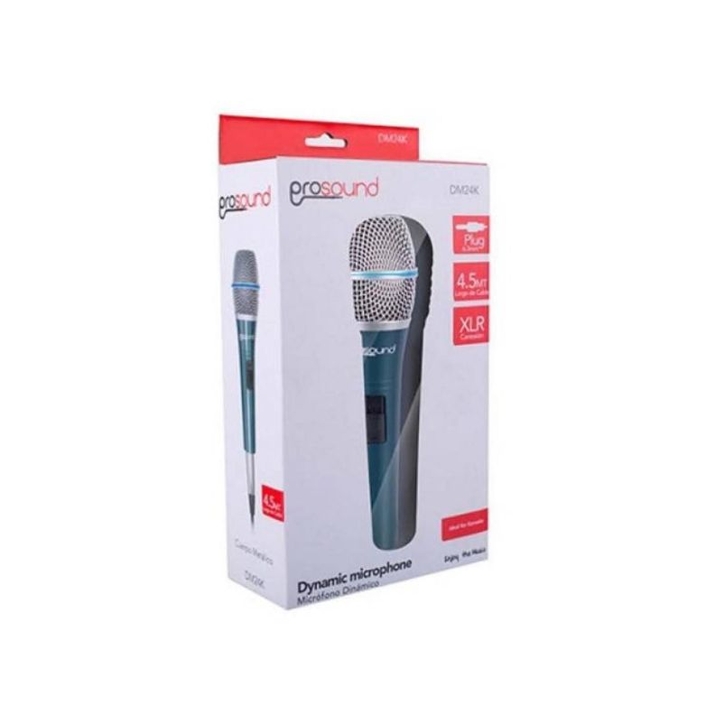 Microfono Con Cable Jack 6.3 XLR Negro Prosound-1