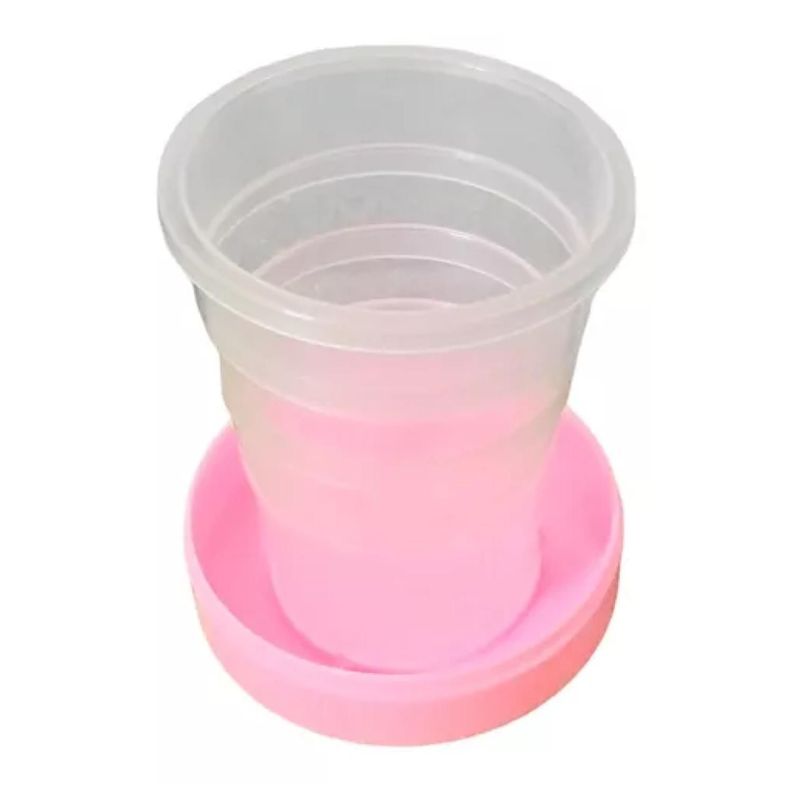 Vaso Plegable Portatil Rosado Hello Kitty Infantil-1