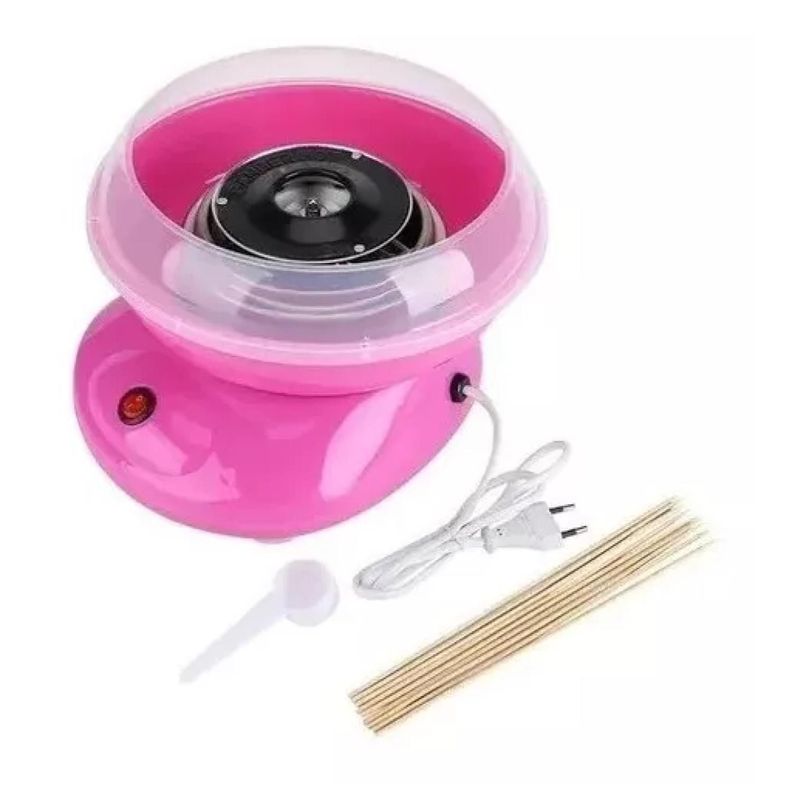 Mini MAquina De Algodon De Azucar Casero Rapido Rosado-1