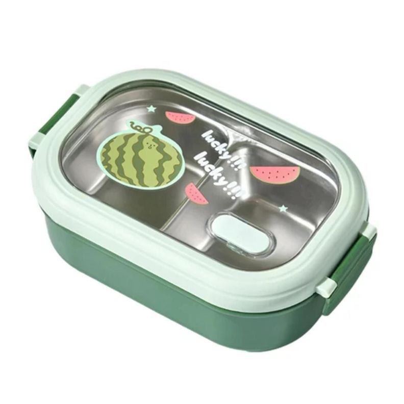 Lonchera Fiambrera Taper 22x14x8cm Fruta Verde Kawaii-0