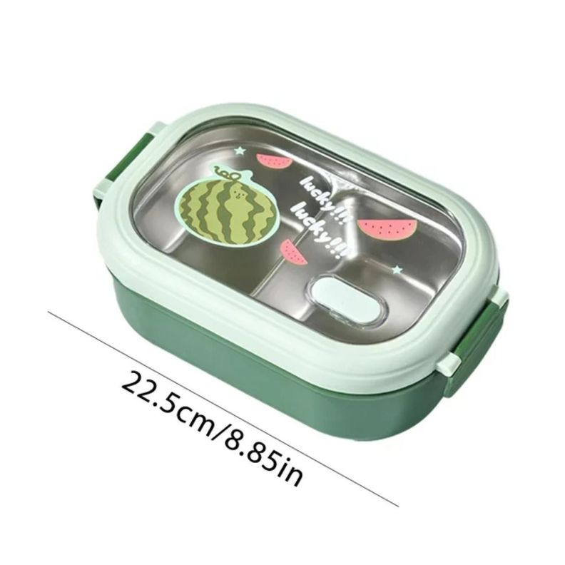 Lonchera Fiambrera Taper 22x14x8cm Fruta Verde Kawaii-3
