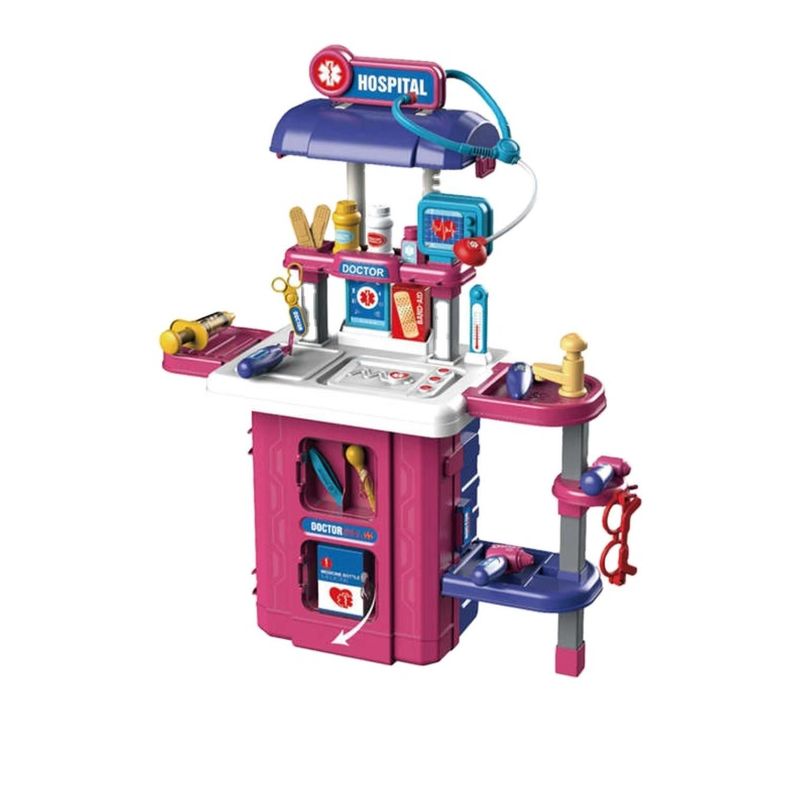 Juguete Set Maleta Doctor 38 Piezas 4 En 1 Morado Infantil-0