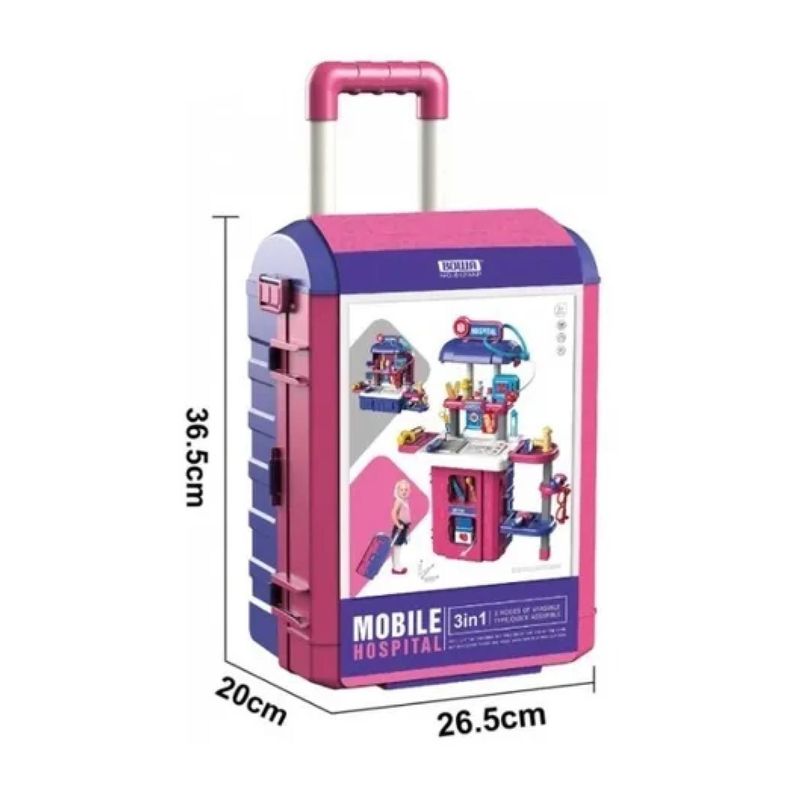 Juguete Set Maleta Doctor 38 Piezas 4 En 1 Morado Infantil-4