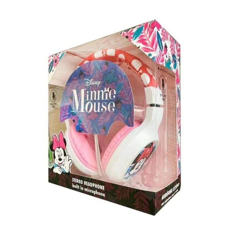 Audifonos Manos Libres OverEar Infantil Blanco Minnie Mouse-3