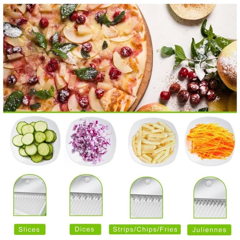 Cortadora Y Rebanadora De Verduras Julianas Con Recipientes-5