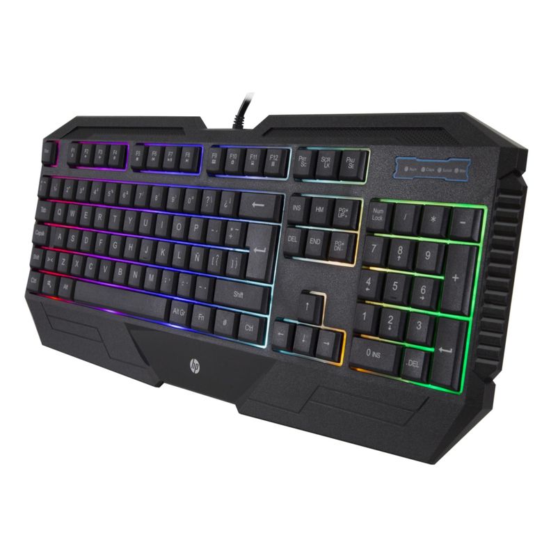Teclado Gamer USB Retroiluminado RGB Negro K110 HP-1