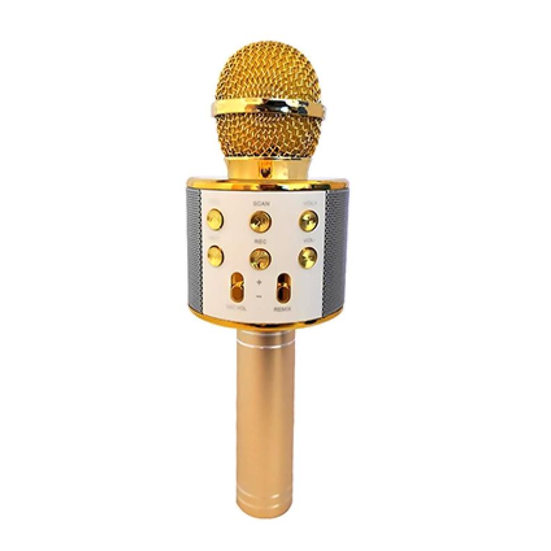 Microfono Karaoke Parlante Bluetooth Dorado Prosound