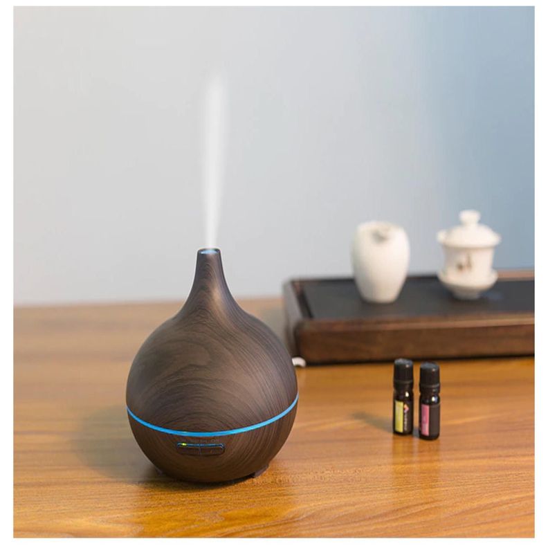Humidificador Difusor De Aromas 7 Colores LED 150ml Madera O-1