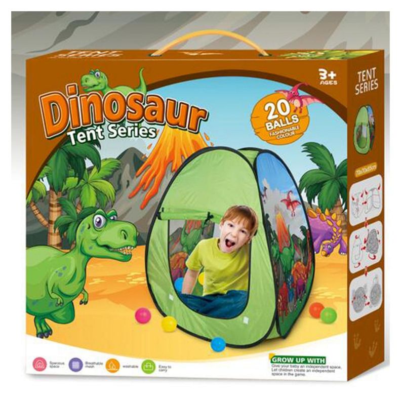 Juguete Carpa Plegable Con Pelotas Infantil Dinosaurios-3