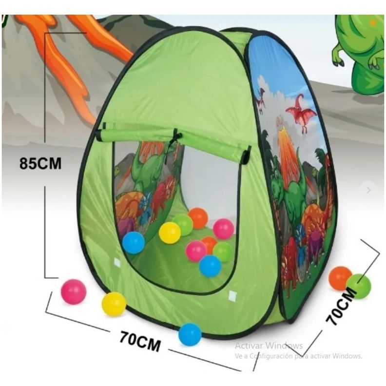 Juguete Carpa Plegable Con Pelotas Infantil Dinosaurios-1