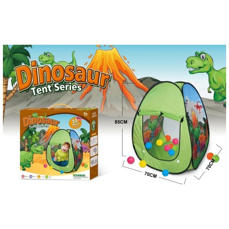 Juguete Carpa Plegable Con Pelotas Infantil Dinosaurios-2