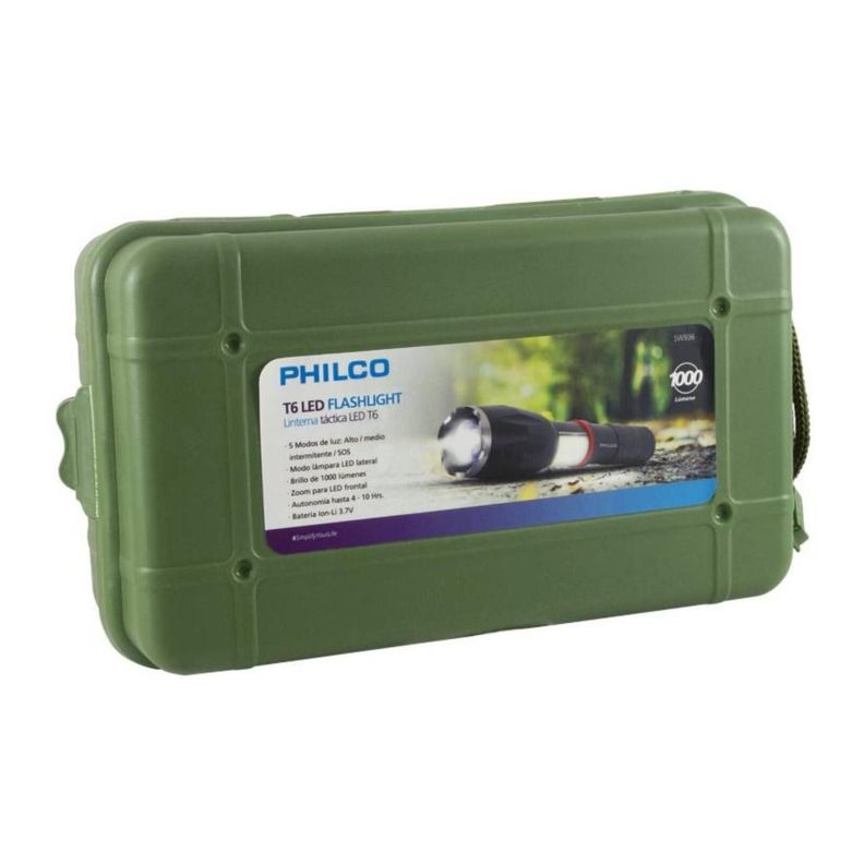 Linterna LED Tipo Cree 2 Luces 1000L W936 Philco-2