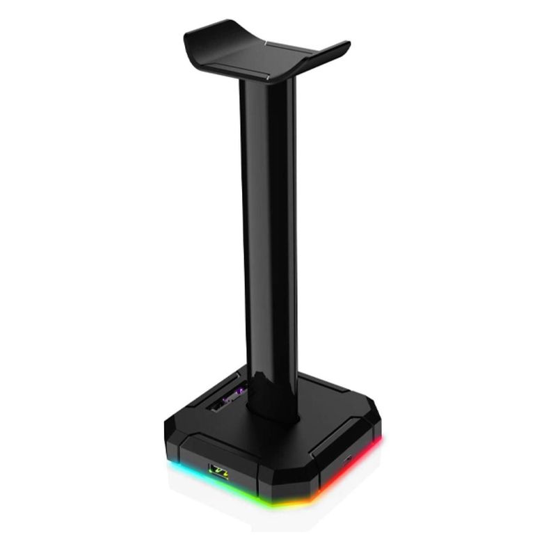 Soporte Audifonos RGB 4Puertos USB Negro ScepterPro Redragon-0