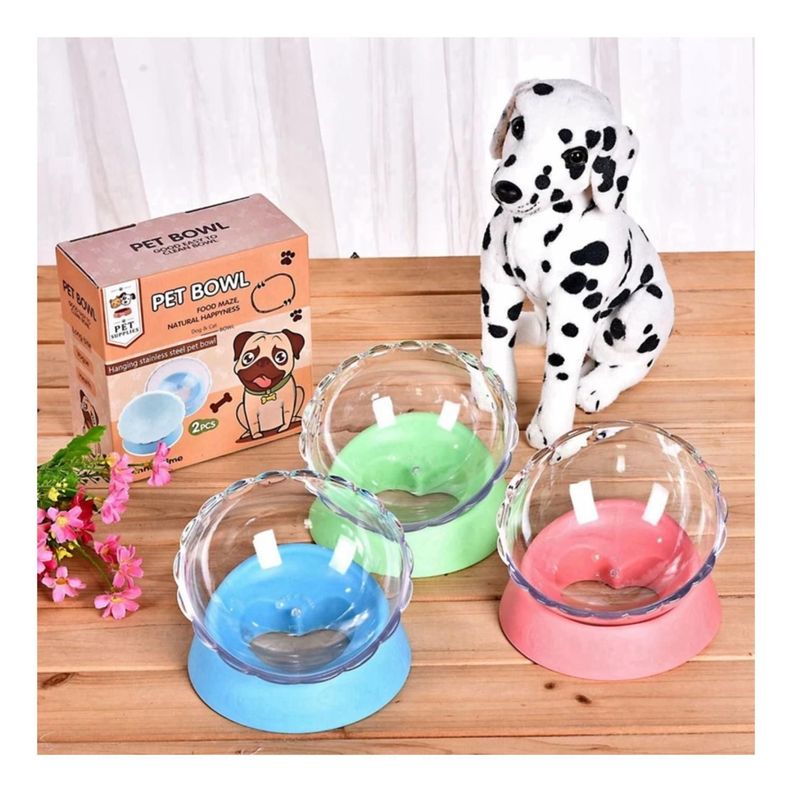 Plato De Alimento Antideslizante Con Bowl Perros Mascotas-2