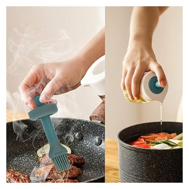 Dispensador De Aceite Con Brocha Botella De Aceite Cocina-4