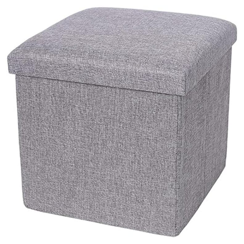 Reposapies De Almacenamiento Plegable Otomano 25x25x25cm-0