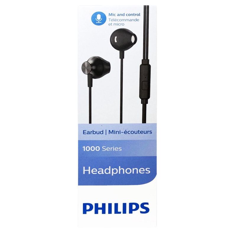 Audifono Manos Libres Jack 3.5 Negro InEar TAUE101 Philips-0