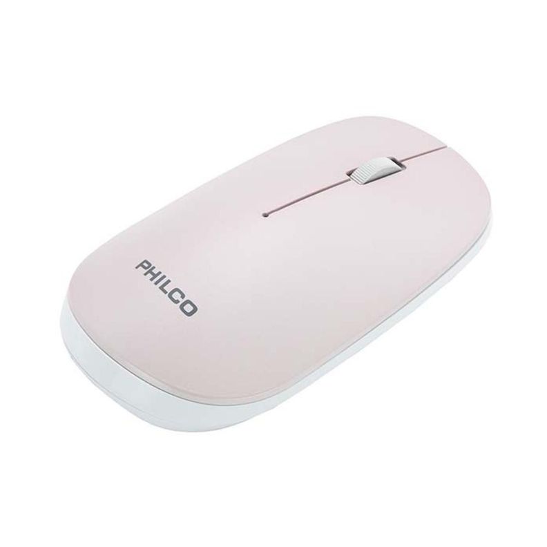 Mouse Inalambrico USB 3 Botones 1600 DPI Rosado Philco Pro-0