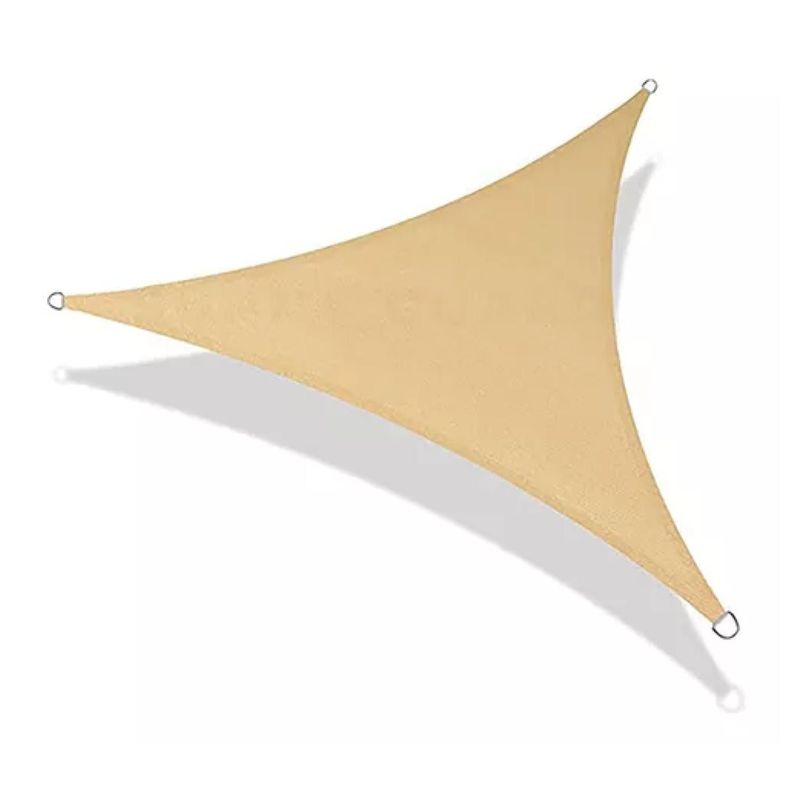 Toldo Vela Malla Sombreadora Triangular Beige 3x3x3Mts Malla Raschel-0