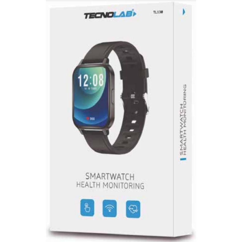 Reloj Smartwatch Bluetooth Podometro 1.3" Negro Tecnolab-2