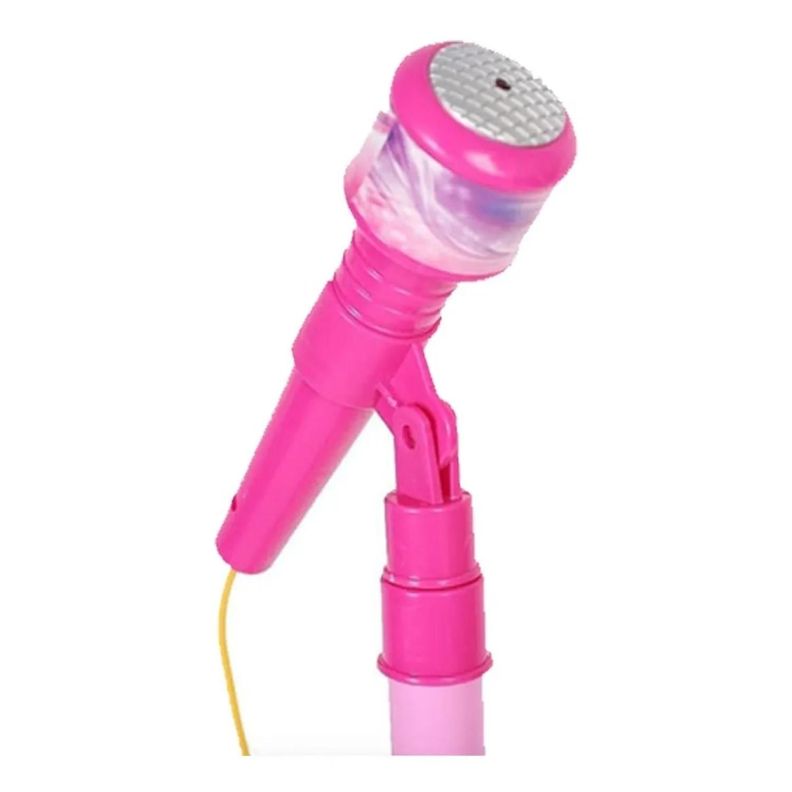 Juguete Guitarra Y Microfono Musical Karaoke Rosado Infantil-1