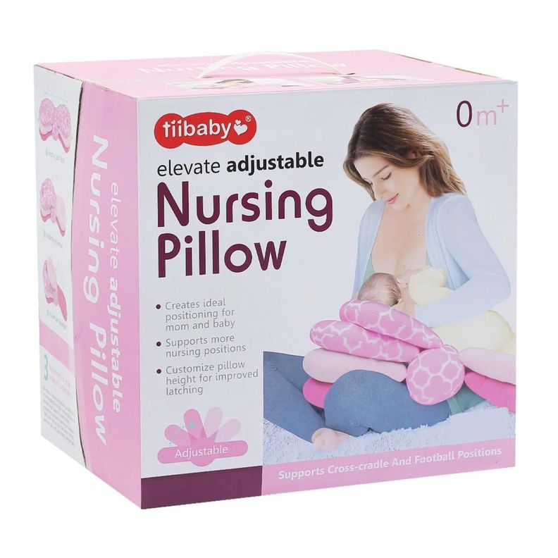 Almohada Cojin Para Lactancia Amamantar Infantil Rosado-3