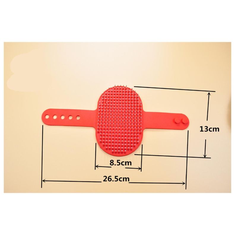 Cepillo De Goma Flexible Para Baño De Mascotas-2