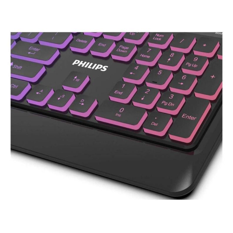 Teclado Gamer USB Iluminado 107 Teclas Ingles G294 Philips-1