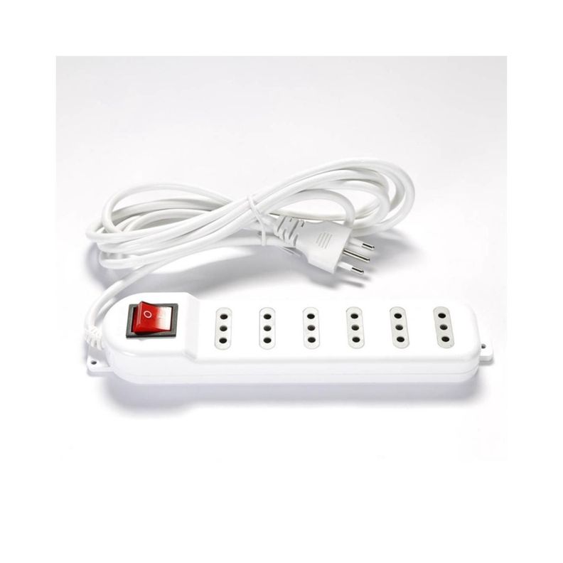 Zapatilla Alargador 3mt 6 Entradas Blanco Macrotel-2