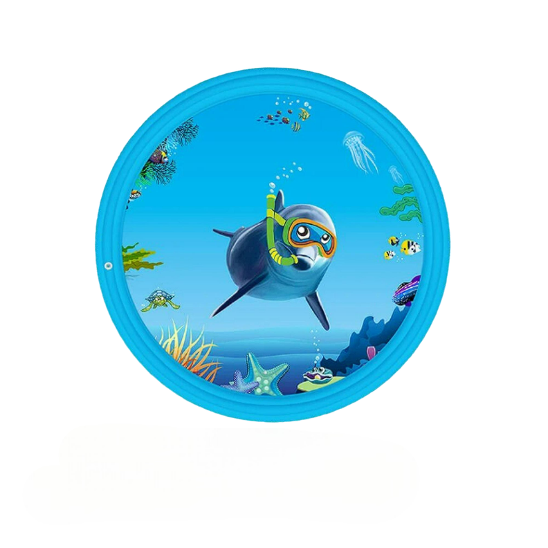 Piscina Inflable Lanza Agua Redonda 120x30cm Azul Infantil-1
