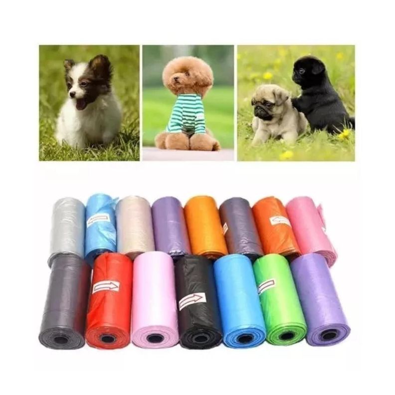 Pack 4 Bolsas Para Desechos Fecas Perros Mascotas colores-3