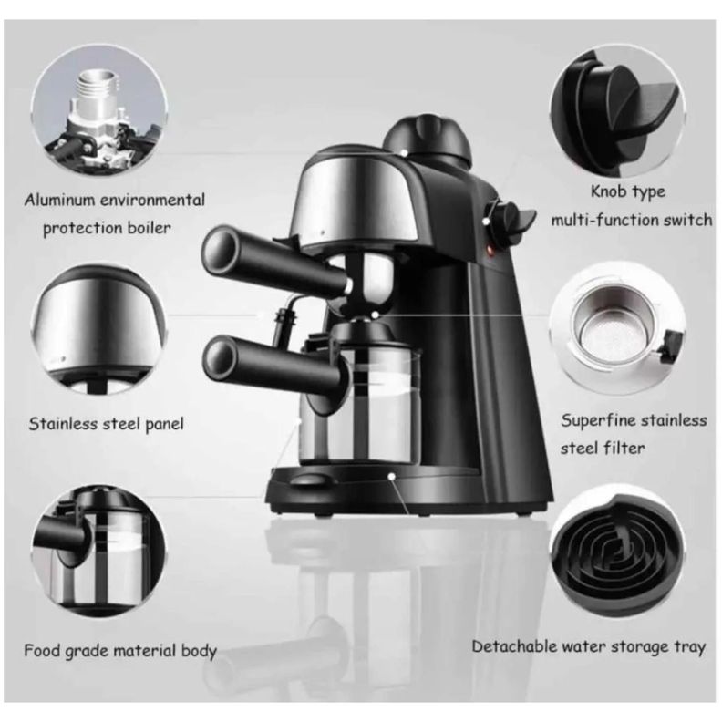 Cafetera Cafe Express Electrica 800W 240ML SK-6810 Sokany-4