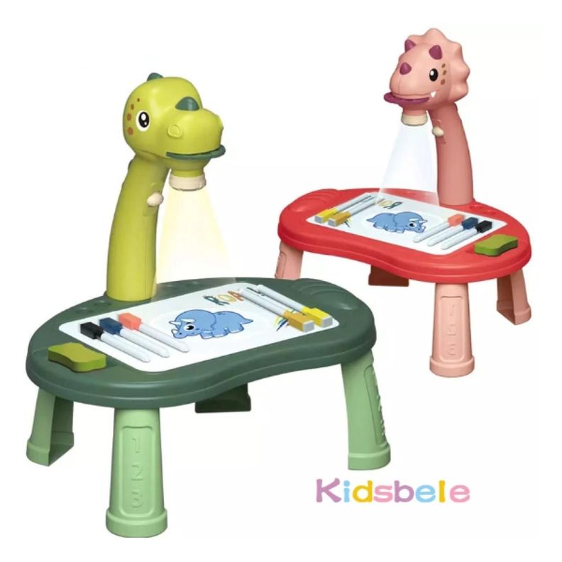Juguete Mesa De Dibujo Proyector LED Infantil Verde-1