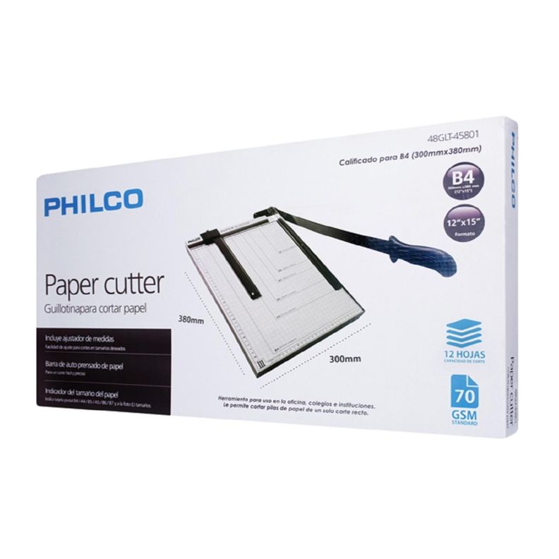 Guillotina Metalica Para Papel B4 A4 B5 A5 B6 B7 Ajustable Philco-1