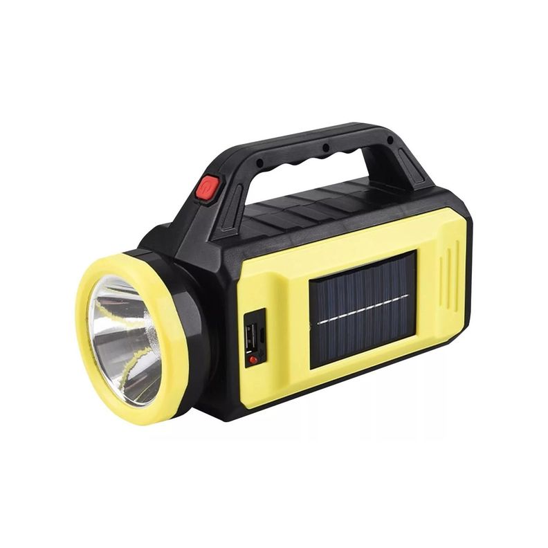 Linterna LED Recargable USB Solar 3 Modos De Luz-0