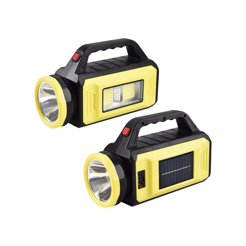 Linterna LED Recargable USB Solar 3 Modos De Luz-3