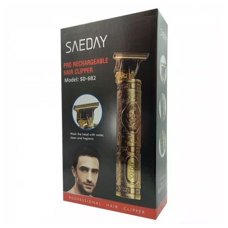 Maquina Perfiladora De Barba Y Cabello Recargable USB Dorada-7