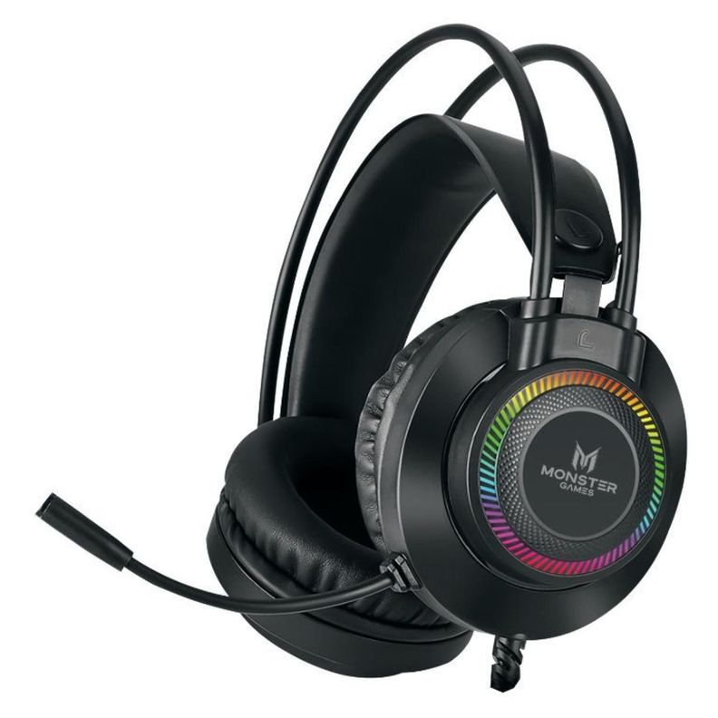 Audifonos Gamer Jack 3.5 USB RGB PS4 PC Throb Monster Games-0